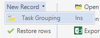 New Task Grouping